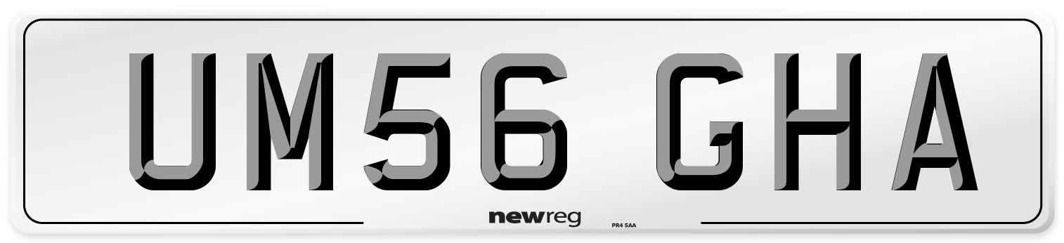 UM56 GHA Number Plate from New Reg